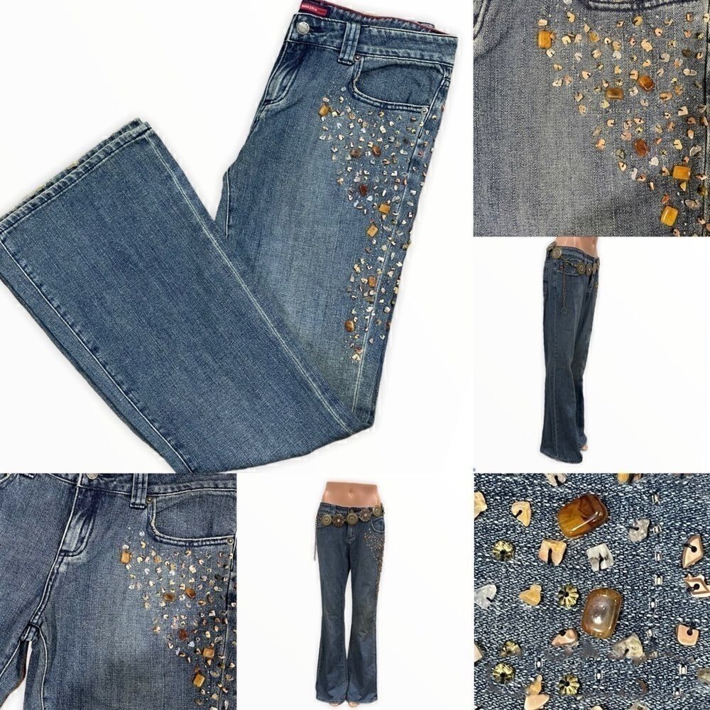 BCBGMAXAZRIA Broken Twill KAMA Bootcut Jeans 10
